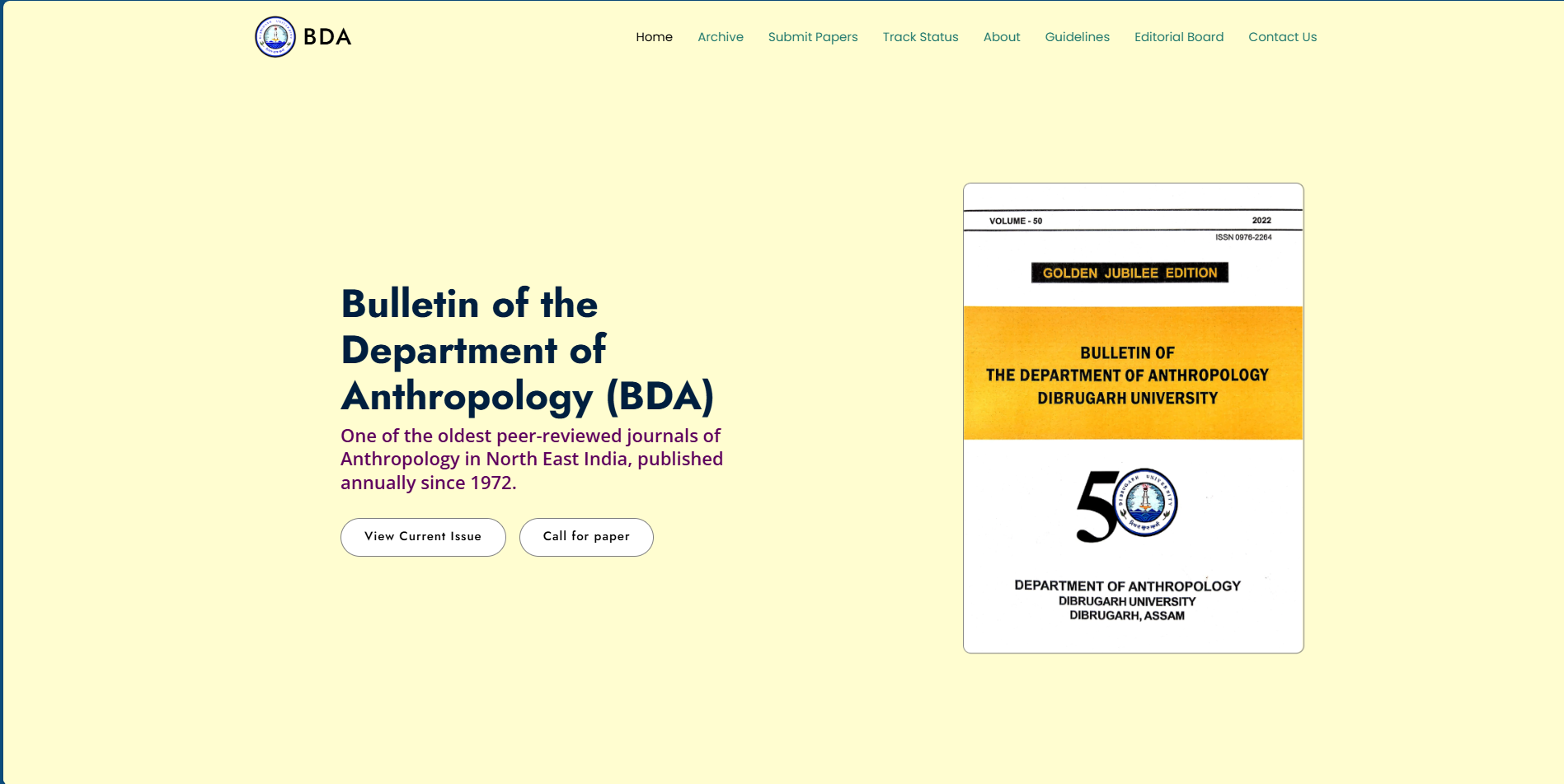 Bulletin of the Department of Anthropology (BDA)