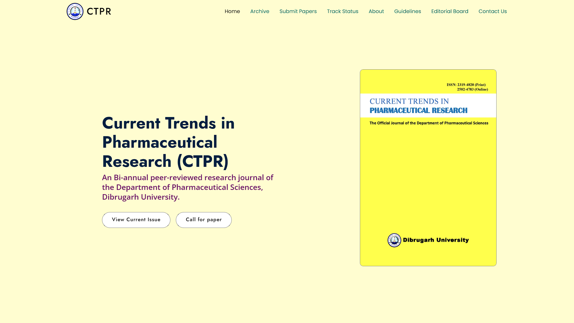 Current Trends in Pharmaceutical Research (CTPR)
