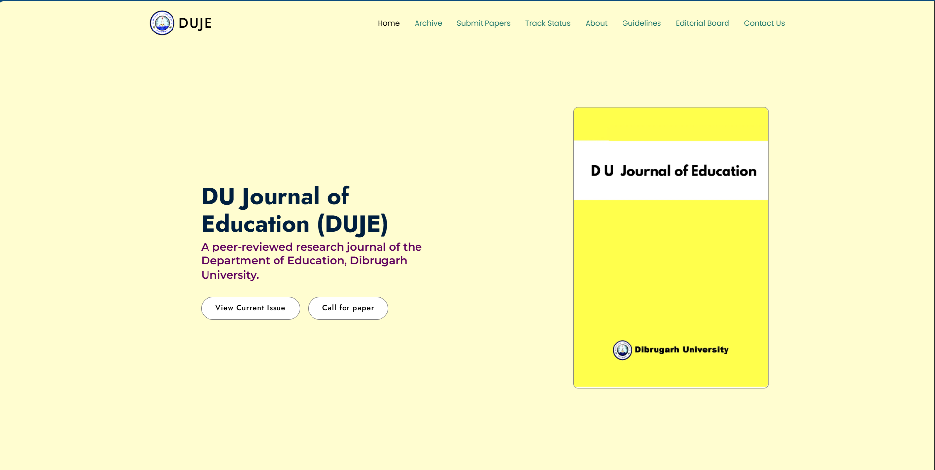 DU Journal of Education (DUJE)